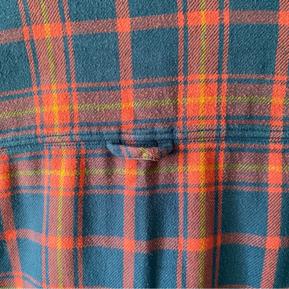 Roots blue and red check flannel shirt blouse size medium womens - Picture 14 of 15